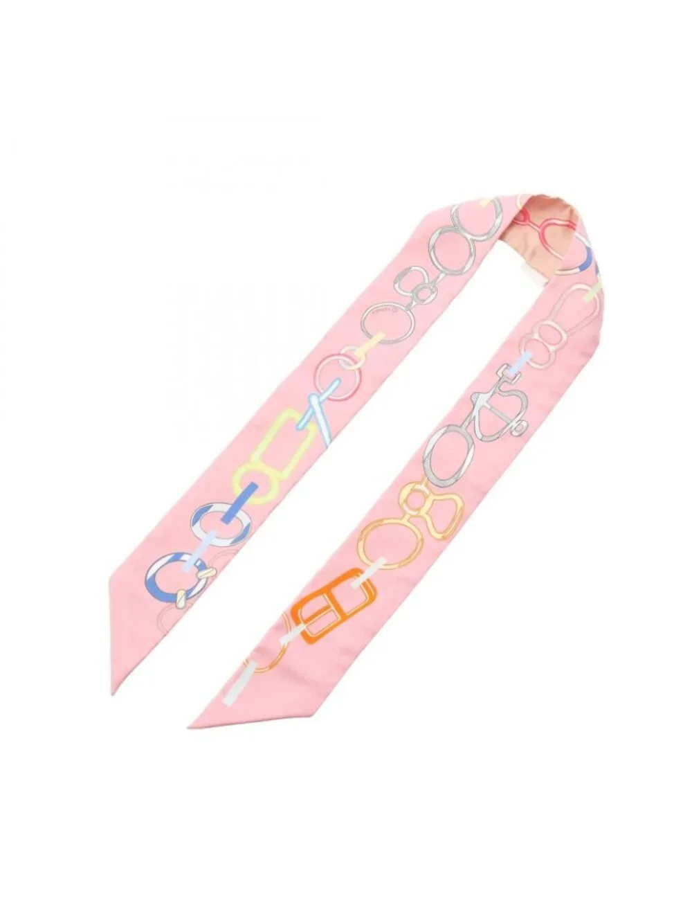 Hermes Scarf Twilly Re Boucles Ribbon Silk